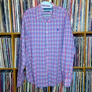 Polo RalphLauren Mens Buttondown Yarmouth Cotton Oxford Shirt Size L multicolor